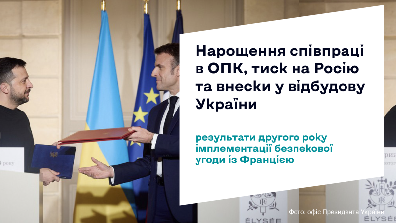 Expansion of Defense Industry Cooperation, Pressure on Russia, and Contributions to Ukraine’s Reconstruction: Results of the Second Year of Implementing the Security Agreement with France